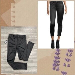 NWT Rag & Bone High Rise Ankle Skinny Black Sateen Size 26